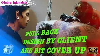 STRONG BEAUTIFUL WOMAN FULL BACK TATTOO MAKING PROCESS😱😍😍//done two day with@indra_inkmatrix