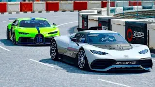 Mercedes-AMG Project One vs Bugatti Chiron Pur Sport at Highlands