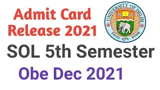 SOL 5th Semester OBE Admit Card release 2021