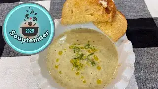 Souptember Lemon & Garlic Zucchini Soup (Keto Version)