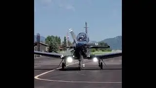 stuff you see #running | cool #pilatus #pc9 #taxi #takeoff #alpinewyoming #mountains #46U