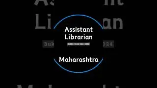 Assistant Librarian 💠| Maharashtra | Apply now#2024 #libraryscience