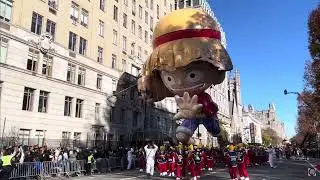 Macy's Thanksgiving Day Parade 2023 Monkey D. Luffy balloon accident All Angles