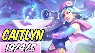 FULL CRIT UNOFFICIAL PENTAKILL ARCADE CAITLYN ADC | Build & Runes | 71% K.P | League of Legends