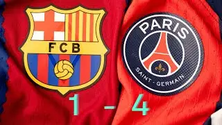 BAR vs PSG: EPIC SHOWDOWN Ends in 1-4 Thrashing! 😱 #UCL #FootballFrenzy