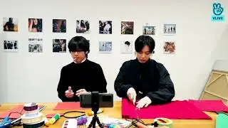 BTS V & Jungkook VLIVE (Practice making carations for parent's day)