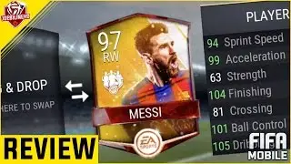 FIFA MOBILE 95 MIF MESSI REVIEW #FIFAMOBILE 95 MASTER INFORM MESSI PLAYER REVIEW STATS GAMEPLAY