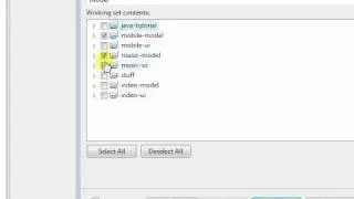 Organise the Package Explorer in Eclipse using Working Sets