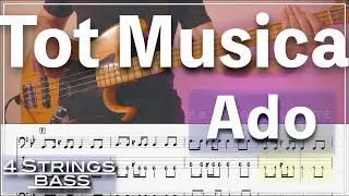 【ベースTab譜】Tot Musica (ウタ from ONE PIECE FILM RED)／Ado【4弦】【4strings】【Bass Cover】【BassTab】【タブ譜】