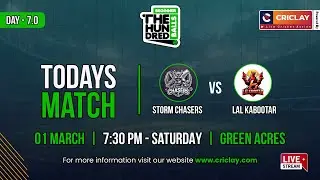 Todays Match - Storm Chasers vs Lal Kabootar - Beginner League | Hundred Balls - Night 7.0