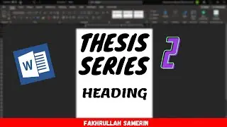 Thesis Series 2 - Heading