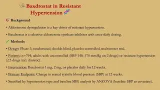 💊Baxdrostat, Blood Pressure, Breakthrough! New Hope for Uncontrolled Hypertension