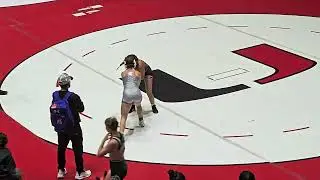 Addie Kay, senior yr., wrestling up a weight, need the work. Match 2 #addiewrestling #girlwrestling