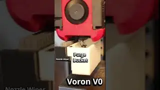 Voron V0 nozzle wiper and Purge bucket v2 by chirpy