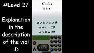 100 Codes level 27 Walkthrough