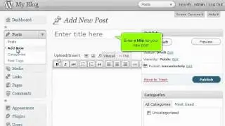 How to write a new post in Wordpress (Flipper Host)