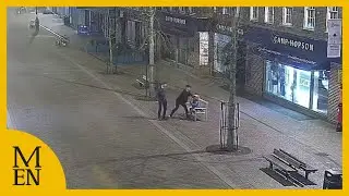 CCTV shows moment drunk RAF engineers break and steal Paddington Bear statue