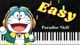 Paradise / NiziU / Doraemon Nobita's Sky Utopia / Piano tutorial / Easy  / Fingering/Sheet Music