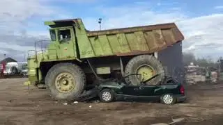 Langilles scrap metal van crush