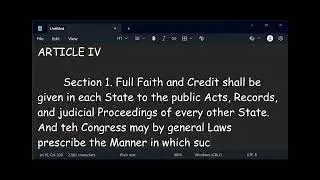 The United States Constitution Typing ASMR Pt.  Two, Articles III-VII