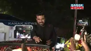 RRR Fame Actor Ram Charan Received A Grand Welcome In Hyderabad