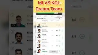 MI VS KOL DREAM11 PREDICTION | MUMBAI VS KOLKATA DREAM11 TEAM | #shorts #dream11 🔥