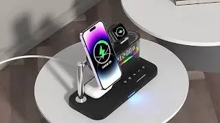 Бездротова зарядка стенд MagSafe 5  in 1 C09 23W black