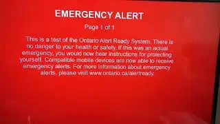 Ontario Emergancy Alert System Test