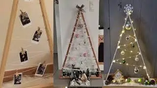 Árvore de natal rústica de ripa de madeira