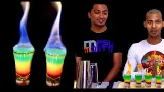 How to Make flaming Rainbow Shots | Raju Beverage Lab