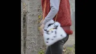 MWFur Lady's Winter Handbags Girls Purse Animal Fur Real Rabbit Fur Clutch Bag for Women