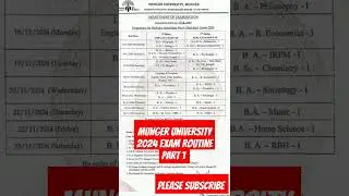 MUNGER UNIVERSITY PART 1 EXAM ROUTINE 2024 JARI #examination #munger #university #view