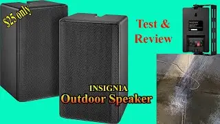 Insignia 2 Way Indoor/Outdoor Speakers (Pair) - Black | Unboxing | Test | Review