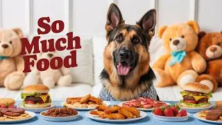 German Shepherd Mukbang 丨 ASMR Eating Compilation