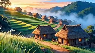 1900s Village Life  in American Cozy Ghibli Animation & Ambient Sounds