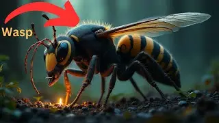 Giant Hornets Manipulating Flames In A Unique Displays. #aiart #animals #wasp