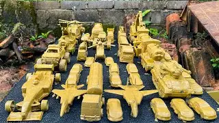 Cleaning Muddy Mini Car Convoy | Relaxing ASMR Toy Car Wash