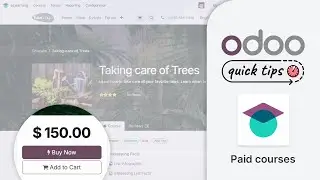 Odoo Quick Tips - Set up paid courses [eLearning]