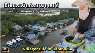 Villager Life in Cambodia | One Day at Kampot, Muslim food, Catching Octopus, Waterfall, Pepper Farm