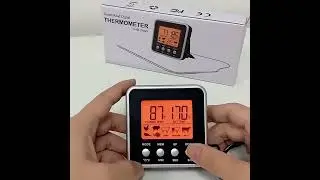 Food thermometer with timer #kitchentools #bbq