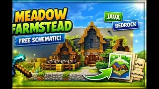 Minecraft Meadow Farmstead Build (Java & Bedrock) | Free Schematic Download