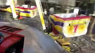 Hurricane amusement ride POV on ride