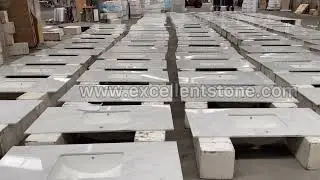 Carrara White Marble Bathroom Vanity Top