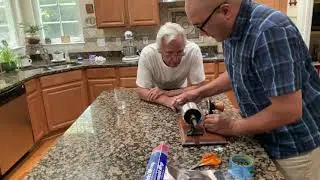 732.  Brett Hurt and Wyatt Markus experiment with a tinfoil phonograph