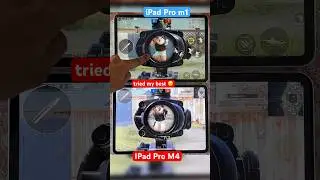 Apple tab m4 vs 2021 iPad M1 l 4X scope bullet register test bgmi game