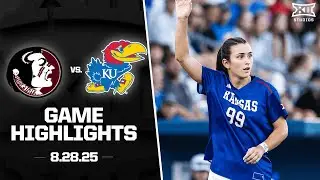 Florida State vs. Kansas Highlights (8.28.25) | 2025 Big 12 Women's Soccer