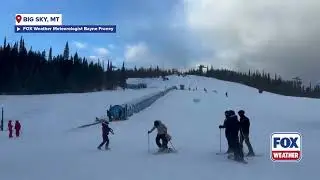 Gusty Winds Lashed Skiers And Snowboarders In Montana Earlier Today