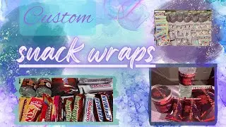 How to make custom snack wrappers. Chip, Pringles, rice crispy treats, fruit snacks & water bottles.