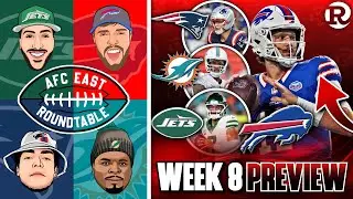 🚨 AFC East Week 8 LIVE Preview - Bills, Patriots, Dolphins & Jets