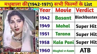 Madhubala (1942-1971) All Movies List | Madhubala ki Sabhi filmon ki list | Madhubala